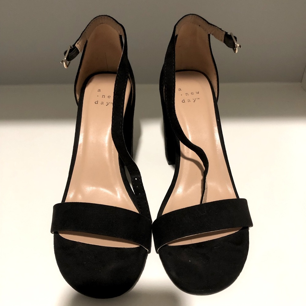 Ema High Block Heels - Black - 3.75in heel